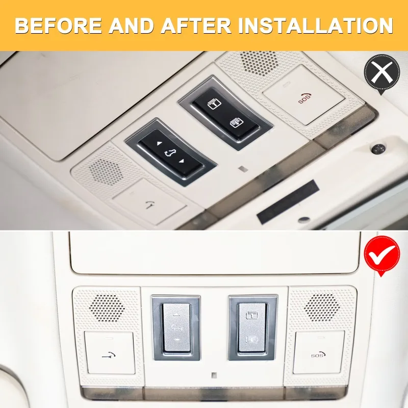 ABS فتحة سقف التبديل غطاء أزرار الكسوة ل 2020 2021 2022 2023 لاند روفر المدافع اكسسوارات السيارات #2