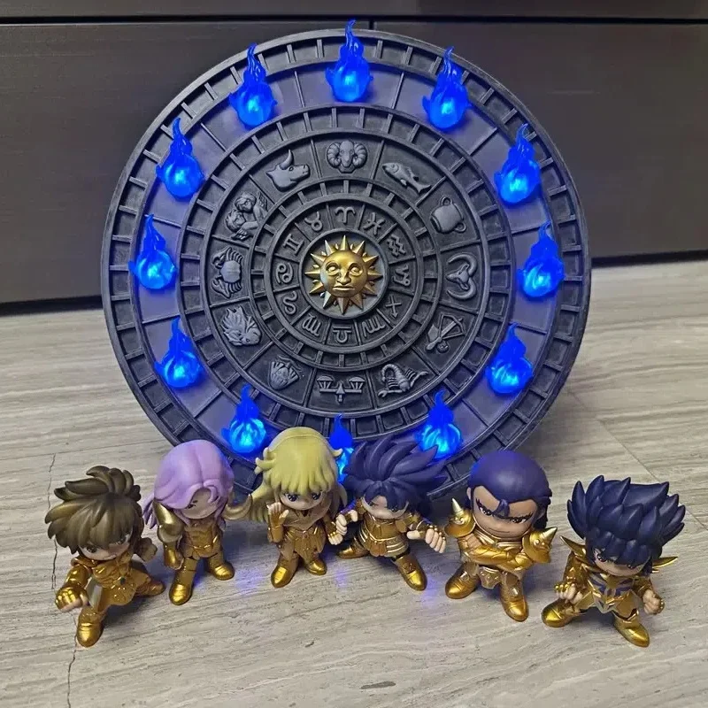 

In Stock Bandai Saint Seiya Second Bullet A Reward Golden Zodiac Burned Sanctuary Flame Animation Peripheral Model Borthday Gift