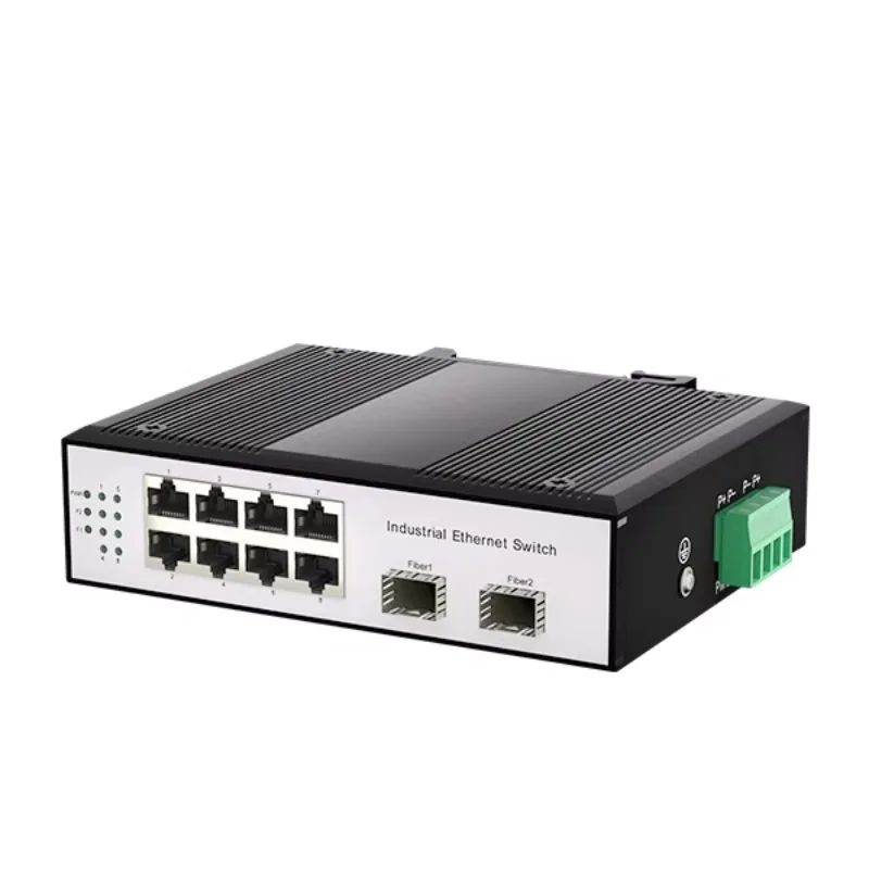 

Industrial Gigabit ERPS Ring Switch 2 SFP + 8 RJ45 DIN Rail Mount Ethernet Switch Auto-Healing Network for Harsh Environments