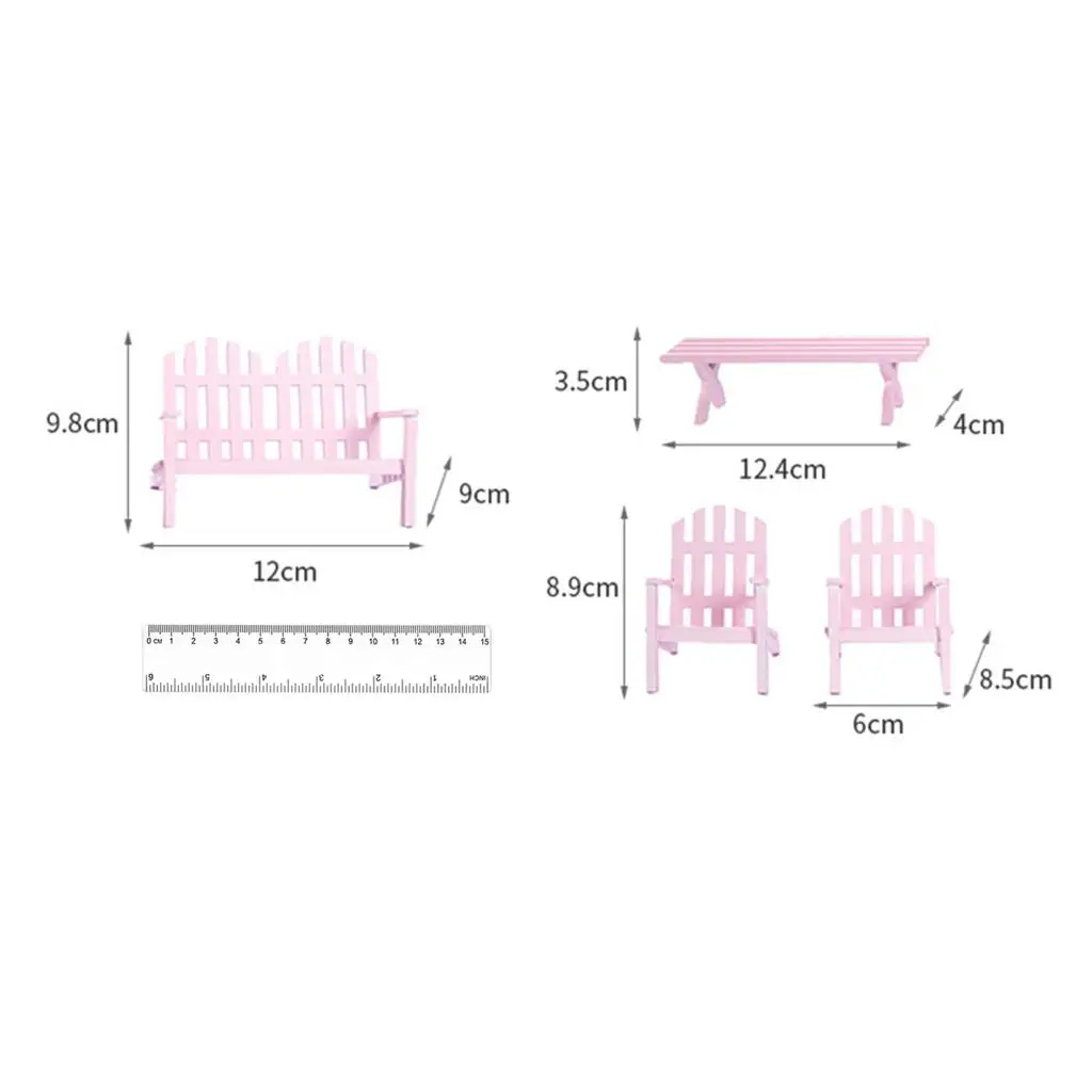 Mini 1:12 scala casa delle bambole miniature mobili bambola scenario panca modello giardino all'aperto e parco Street decorazione puntelli