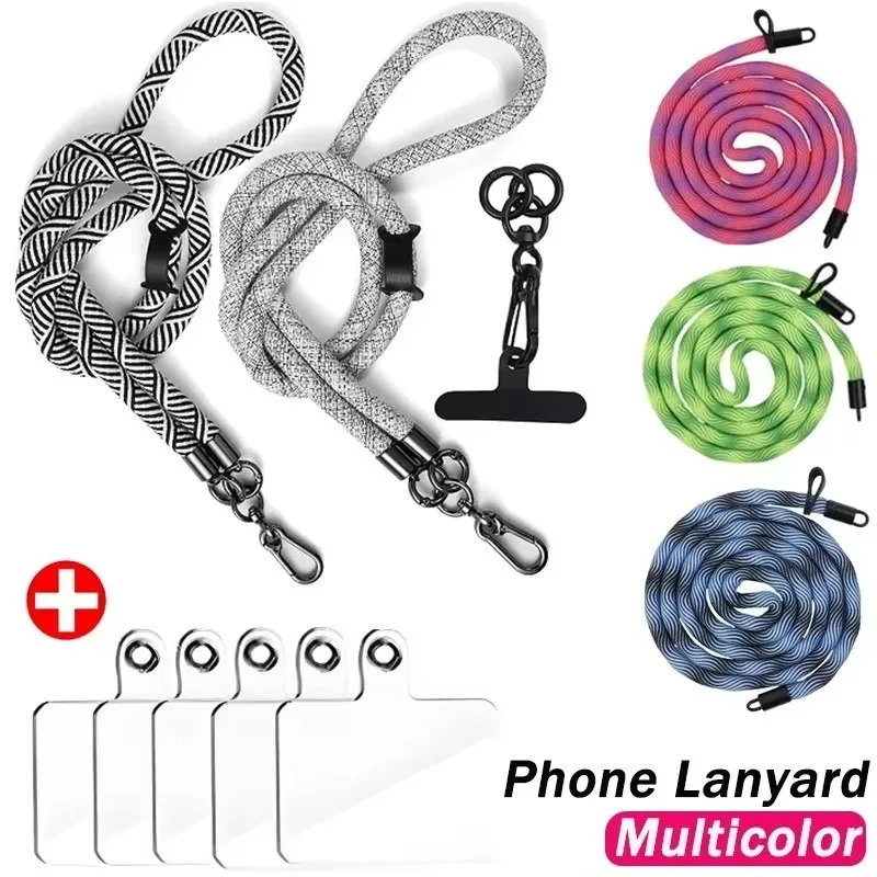 Adjustable Phone Lanyard Universal Crossbody Strap Detachable Neck Cord for Iphone 15 Samsung Anti-lost Hanging Rope Neck Straps