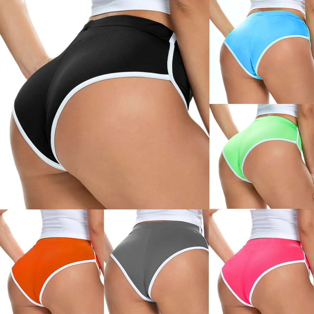 Sexy Womens Sports Yoga Shorts Trunks Fitness Running Workout Gym Hot Pants Soft Comfy Underwear Seamless Panties Lingerie