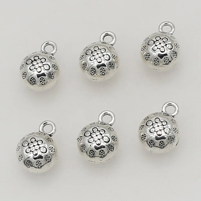 20pcs/Lot Oval Solid Ball Antique Silver Color Charms Dots Chinese Knot Pattern Funky Metal Pendants DIY Necklace Bracelets Make