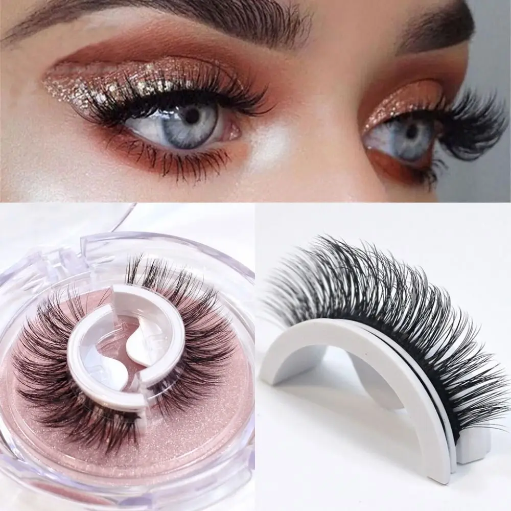 2 Pairs Reusable Magnetic Eyelashes Natural Fluffy 4 Magnets Lashes Gluefree Ultra Thin Magnet Eyelashes Extension Outdoor