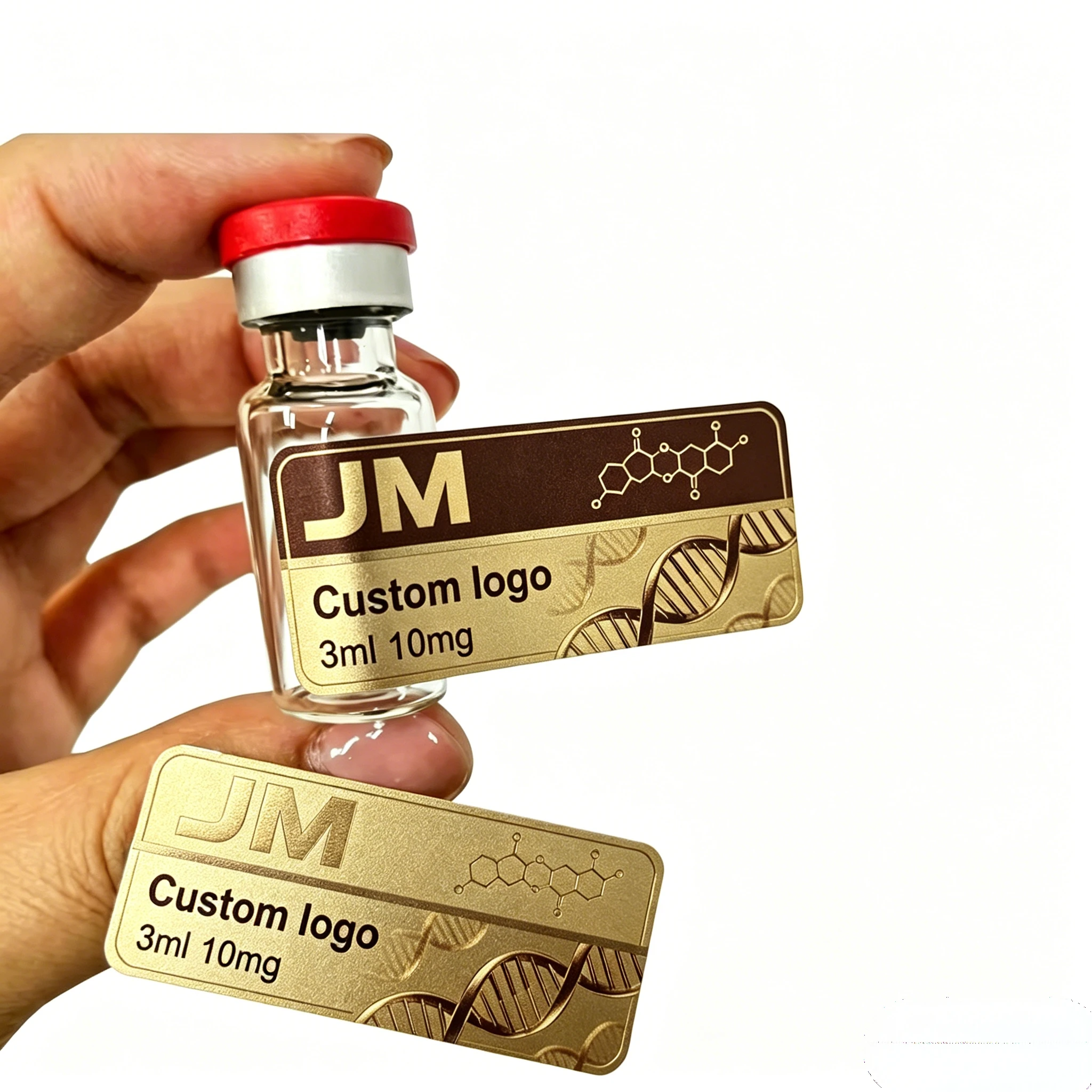 One Stop Custom Textured Tamper Evident Labels Logo Barcode Serial Number Void Stickers for 3ml Refill Vial Packaging