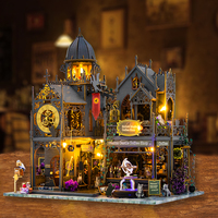 DIY Wooden Doll House Big Miniature Furniture Assembly Model Building Room Decoration 3D Puzzle Toy for Girls Birthday Gift
