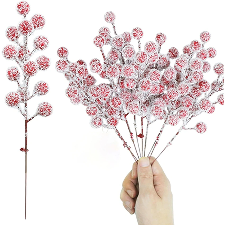 Artificialplant Holly Little Red Fruit Festival Home vases livingroom Outdoor Garden Wedding Holiday Party Decor Diy gift box image 2