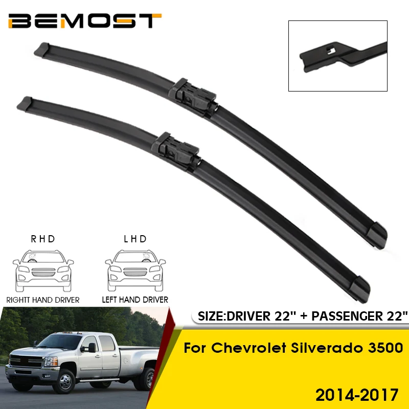 

Car Wiper Blades For Chevrolet Silverado 3500 2014-2017 Windshield Windscreen Front Window Blades 22"+22" Car Accessories