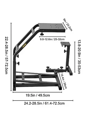 SIHAO Rennlenkradständer mit Schalthebelhalterung für G920 G27 G25 G29, Logitech Gaming-Lenkradhalterung, Pedale NICHT enthalten, verstellbarer Sim-Racing-Cockpitständer für den Heimgebrauch. – Detail 13