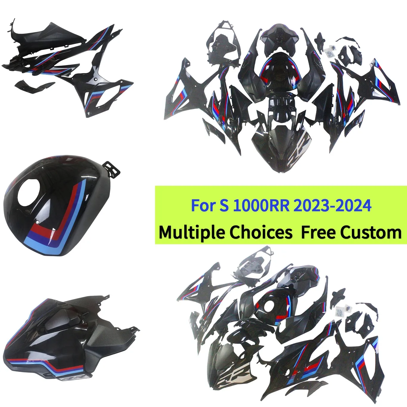 

Формованные литьем ABS-пластиком обтекатели для BMW S 1000 RR 2023-2024 годов, комплект обвеса для спортбайка S1000 RR