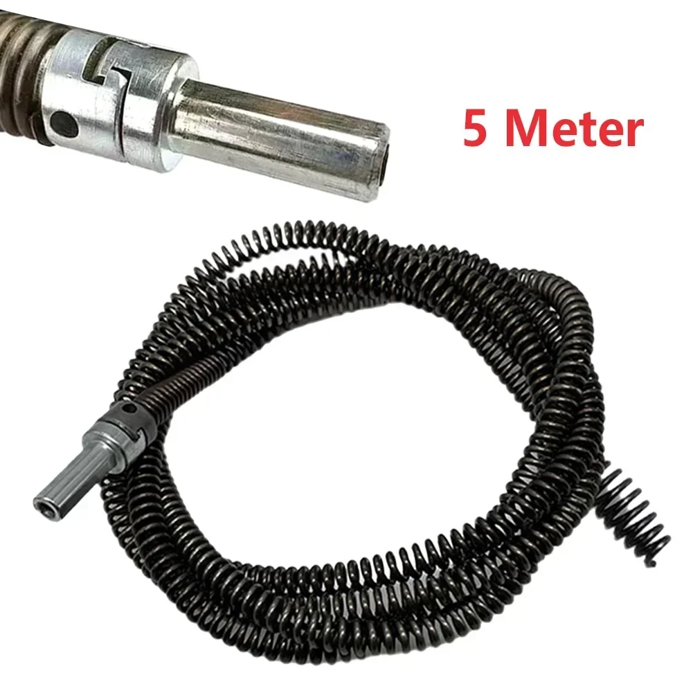 5 Meter Electric Drill Drain Dredging Spring Sink  Pipe Sewer Dredging Tool Set Household Cleaning Power Tools