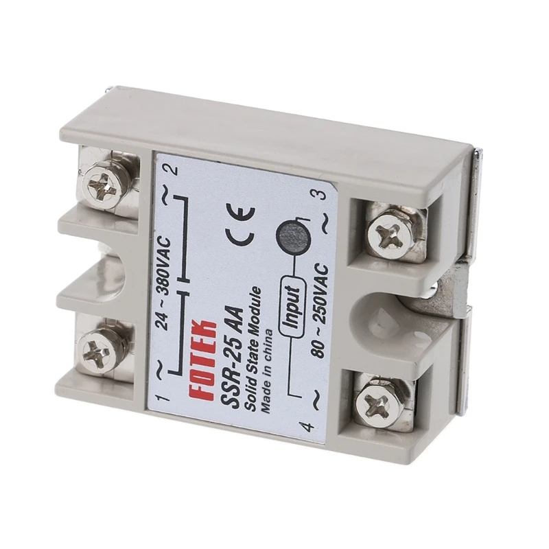 Y1UD Solid State Relay Module SSR-25 AA 25A 250V 80-250V AC Input 24-380V AC Output