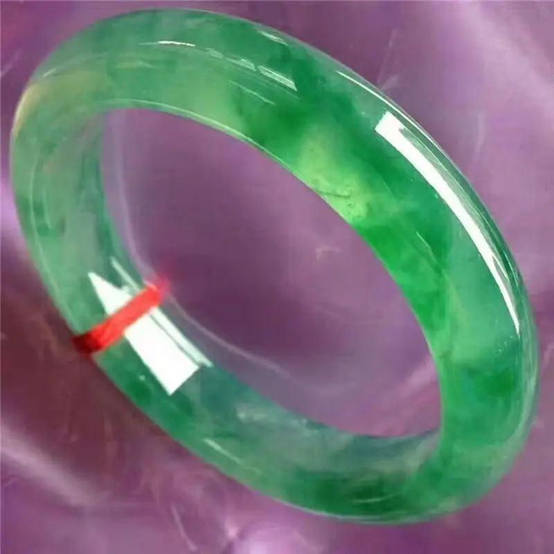 Myanmar jadeite  bracelet ice glutinous species Myanmar bracelet women's treatment old pit yang green positive circle bracelet