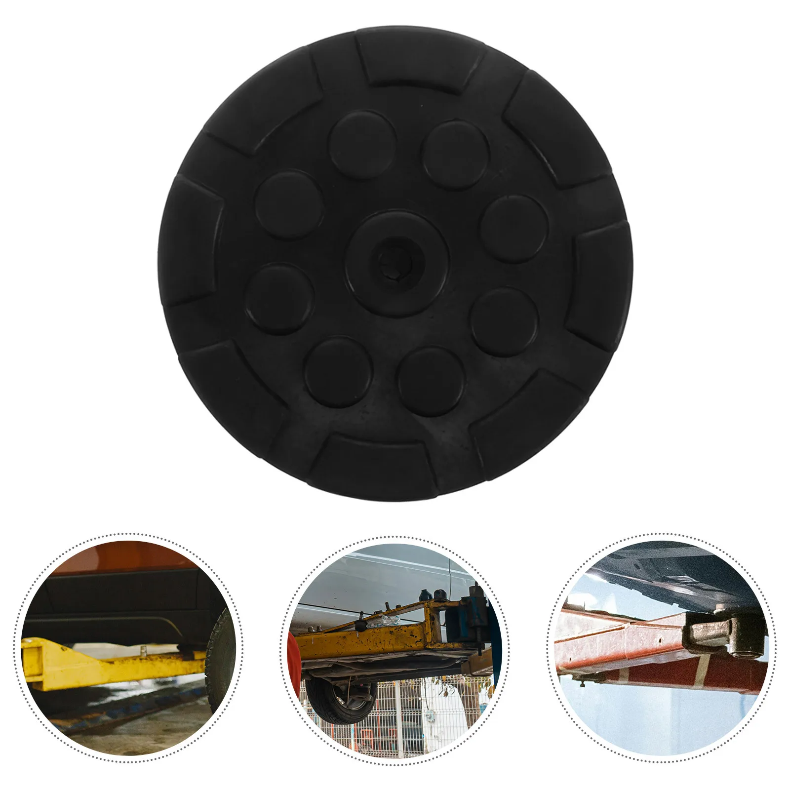 

Round Rubber Lift Pad Stable Anti Slip Shock Absorbing Auto Hoist Jack Floor Truck Lift Accessories Universal Lifting for Car
