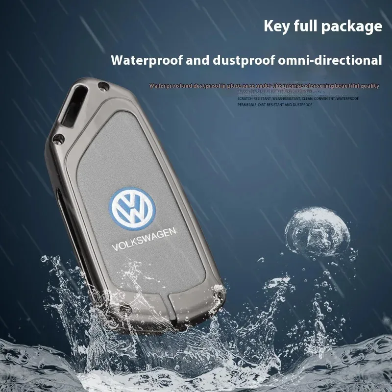 ل Volkswagen VW GTD Magotan Golf 8 MK8 ID.3 ID.4 ID.6 ملحقات السيارة بولي TPU سبائك الزنك حافظة مفاتيح حقيبة مفتاح السيارة سلسلة مفاتيح معدنية قذيفة #5
