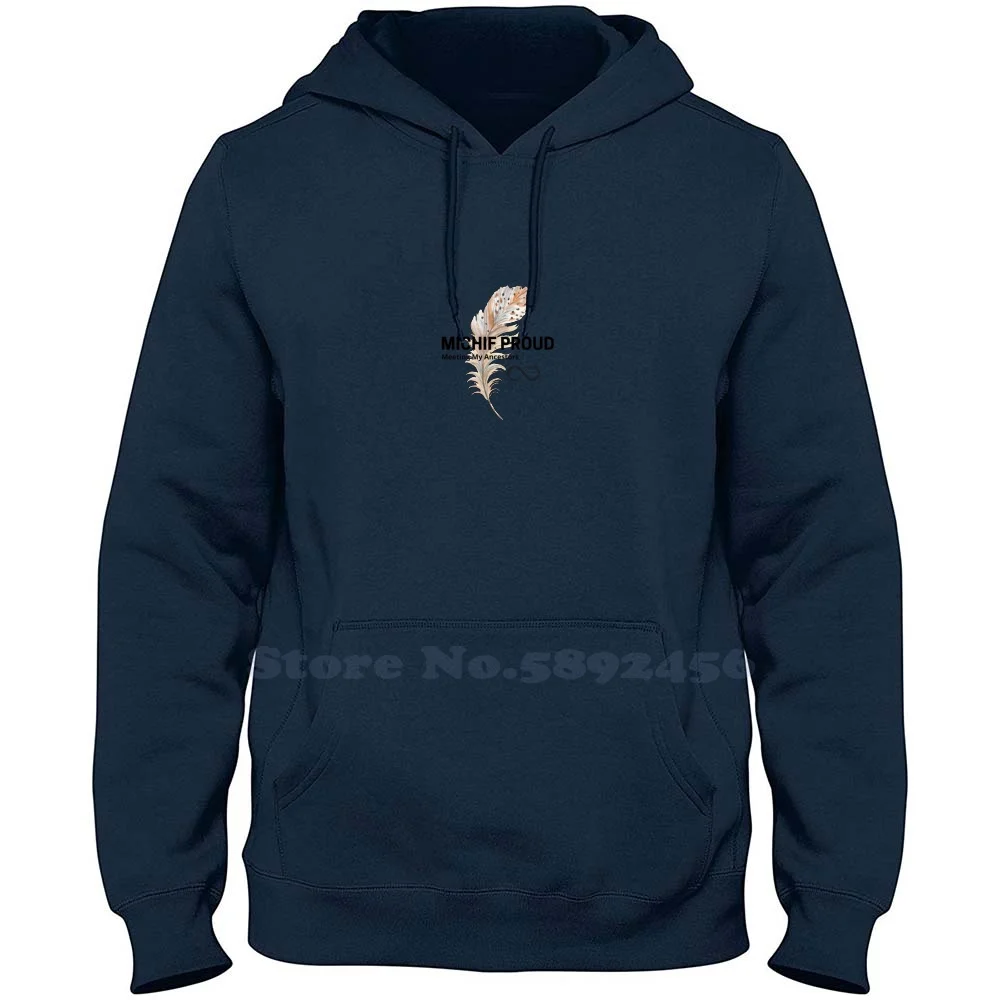 Michif Proud Feather Fashion 100% cotton Hoodies High-Quality Sweatshirt