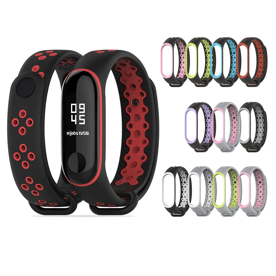 Sportuhrenarmband für Xiaomi Mi Band 8 7NFC 6, weiches Silikon-Smart-Armband für Mi Band 6NFC 4 5, modisches Uhren-Ersatzarmband