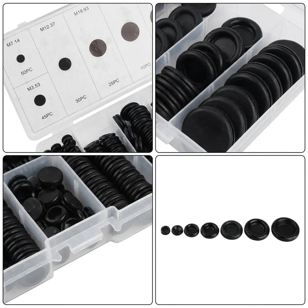 /Car /Power /Wiring /Gasket Assortment Kit 170Pcs Rubber Grommet Firewall Hole Accessories Chassis Parts view 5
