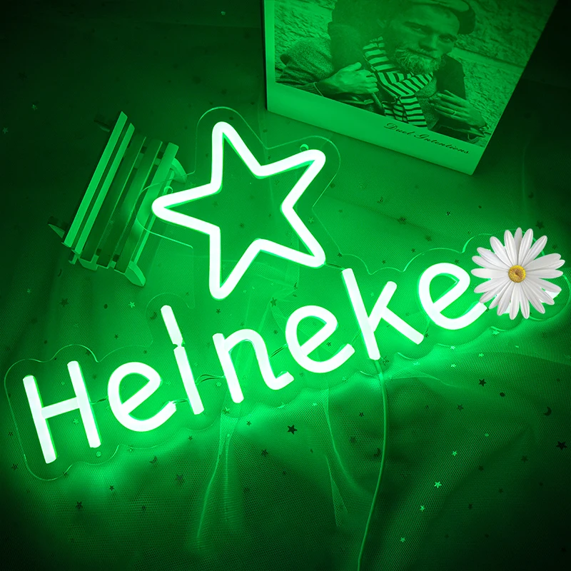 علامة النيون البيرة لديكور الحائط، علامة النيون للرجل الكهف حانة مطعم حفلة عيد الميلاد هدية عيد ميلاد #4