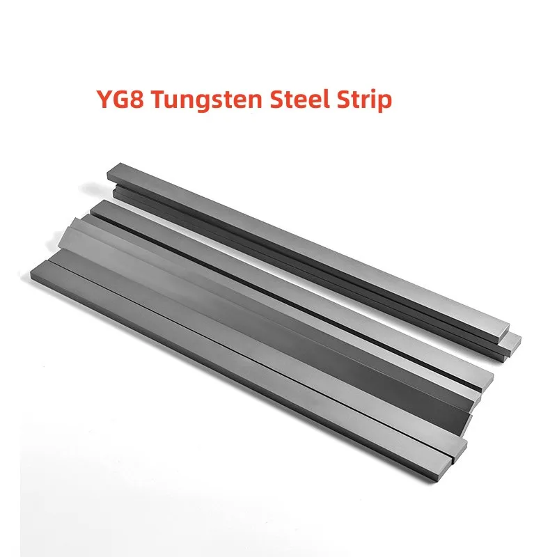 YG8 Hard Alloy Tungsten Steel Strip 300mm YG8 Wear-resistant Tungsten Steel Knife Strips Abrasive Sheet Material Customizable