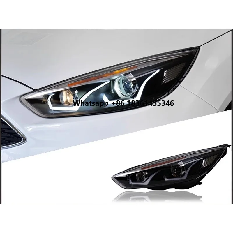 

LED HID Xenon Headlight Assembly Focus 15-18 modified Daytime Running Lights Turn Signal