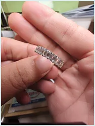 Emerald 0.3ct 8 ston D VS1 HPHT Rings IGI Certified Lab Created Diamond Engagemen fashion jewelry wholesalet Ring 18k White Gold