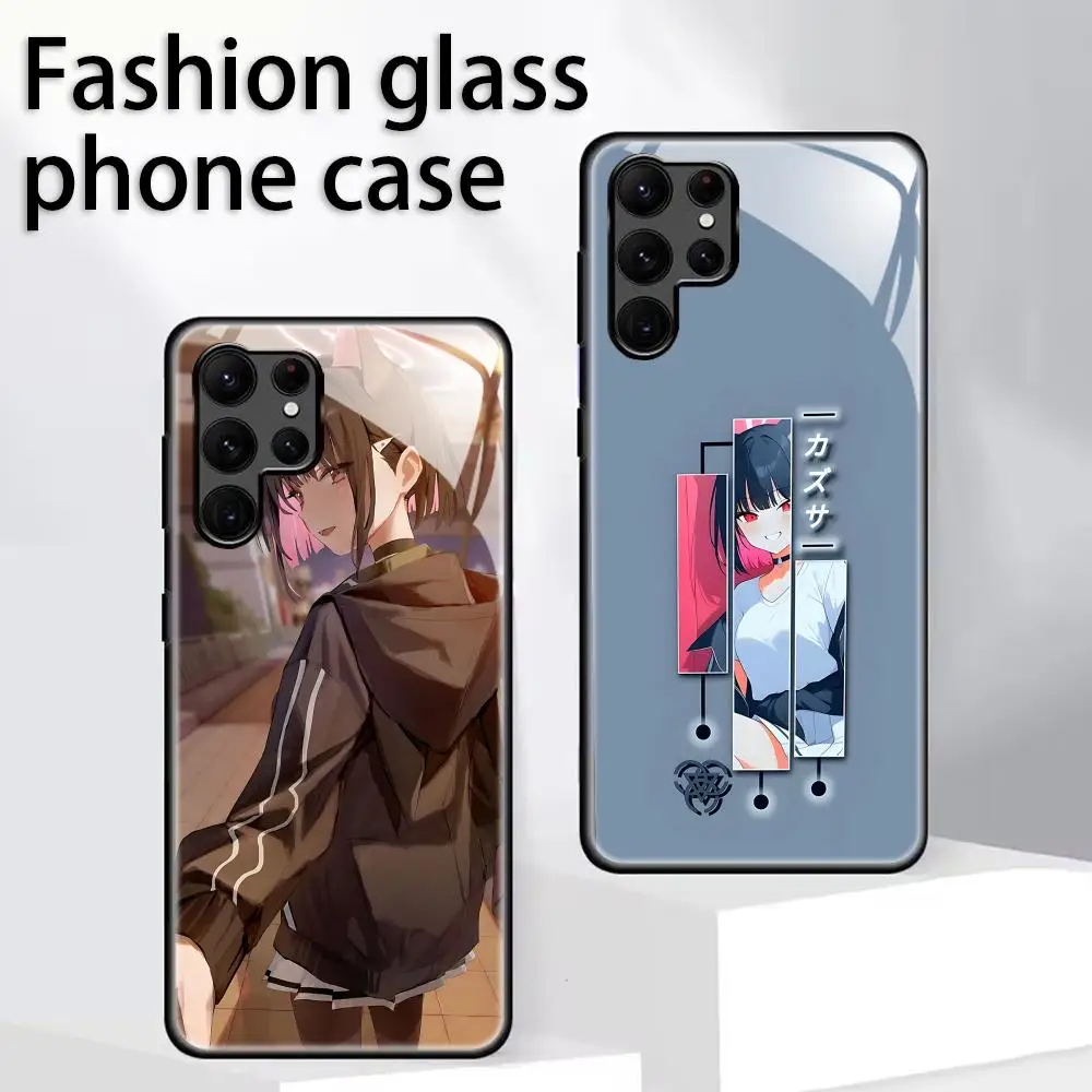 Blue Archive Kazusa Phone Case For Samsung S26 S25 S24 S23 S22 S21 Plus Ultra FE Glass soft Case