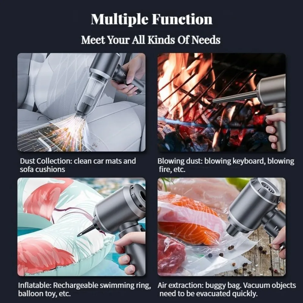 مكنسة كهربائية محمولة لاسلكية مع شفط قوي - نسخة مطورة 3 للسيارات والاستخدام المنزلي #6