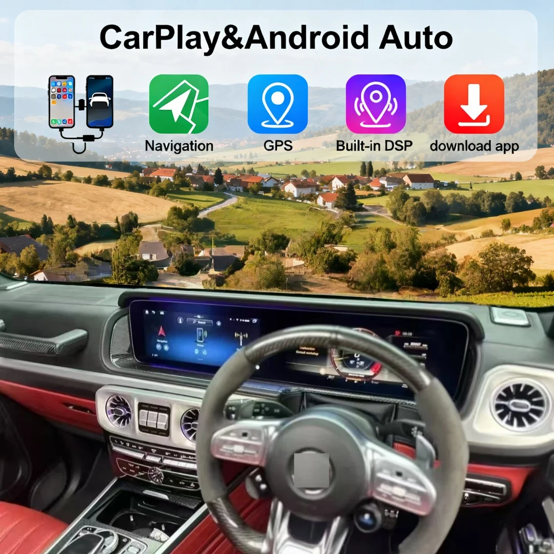 

For Mercedes-Benz G Class 2018-2025 New Upgrade Dual Screen Android Car Stereos Radio Multimedia Carplay Auto Digital Cluster