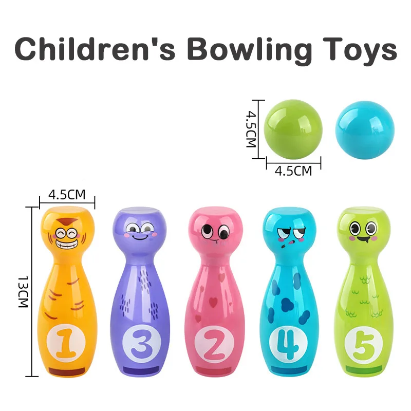 1Set Fun Bowling Set Kids Bowling Friends Play Set Game For Kids Indoor Activity Games regali di compleanno educativi per i più piccoli