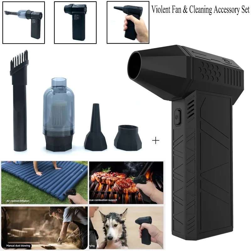 G منفاخ قوي X3 مروحة توربو عنيفة محمولة باليد 52 + م/ثانية مروحة قناة عالية السرعة منفاخ هواء 130000 دورة في الدقيقة لتنظيف لوحة مفاتيح الكمبيوتر #1