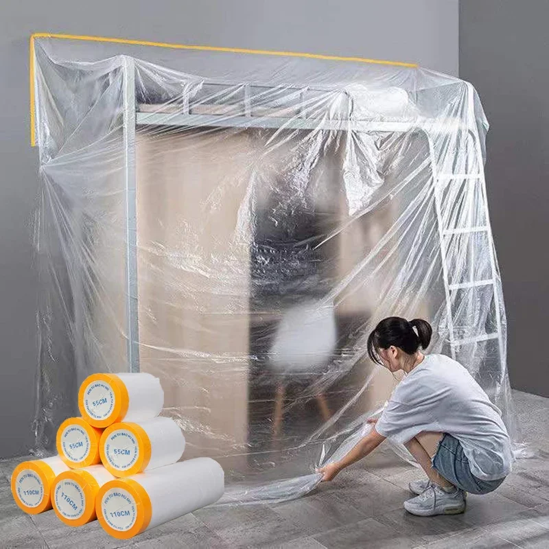 Masking Paper Furniture Car Beauty Repair Special Plastic Film Wall Painting Cover Protection Film And Paper Dustproof Film
