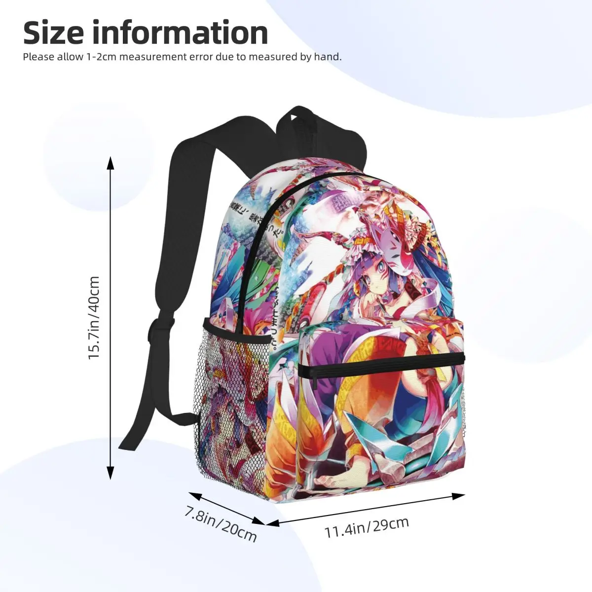 Holou Anime No Game No Life حقيبة ظهر الطالب المدرسية المشي لمسافات طويلة السفر Daypack للبنين بنات موضة حقيبة الكتب حقائب الكتف #2