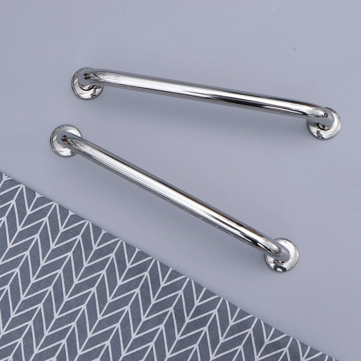 

2 Pcs 25x40cm Silver Safe Toilet Bathroom Bathtub Handrails Safety Grab Bars Stainless Steel Handles Armrests Hand Rails for St