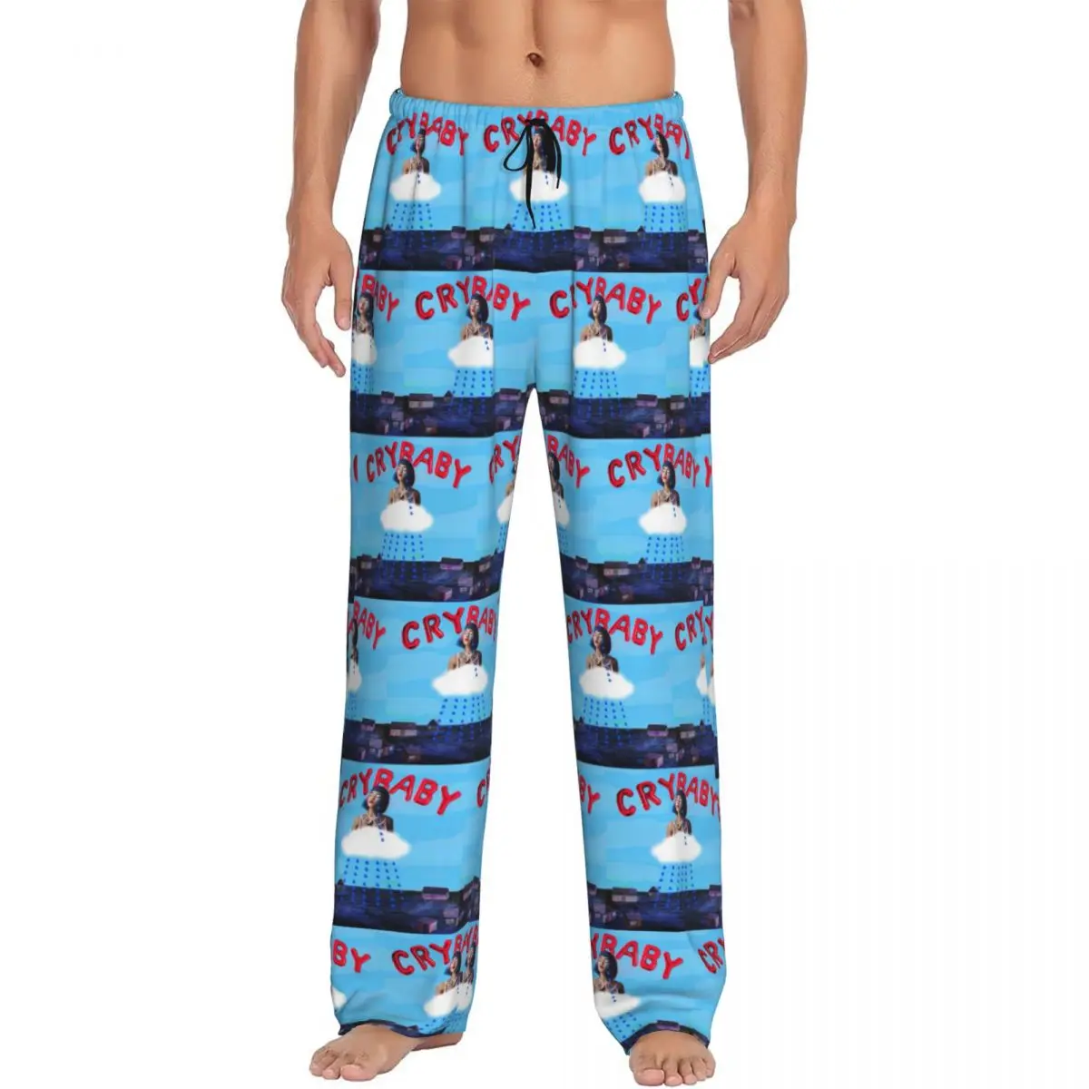 Custom Men Melanies Martinezs Merch Logo Cry Baby Rain Pajama Pants Printed Sleep Sleepwear Bottoms with Pockets