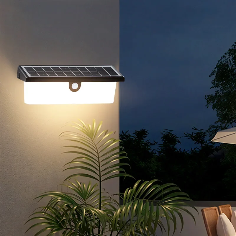 

LED Solar Wall Lamp Outdoor Waterproof Garden Lamp Outdoor Home Door Wiring-free Light Control Human Body Induction Solar Lamp