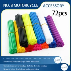 36/72 pçs universal motocicleta aro da roda falou peles cobre tubos envoltório decoração kit protetor para ktm yamaha honda sujeira pit bike