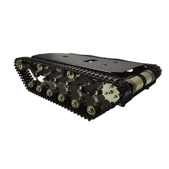 Metalowe podwozie czołgu RC o dużym obciążeniu TS600 z silnikiem Plstaic/Stainless Track Robot Car do zestawu robota ROS Programowalny samochód robotyczny RC