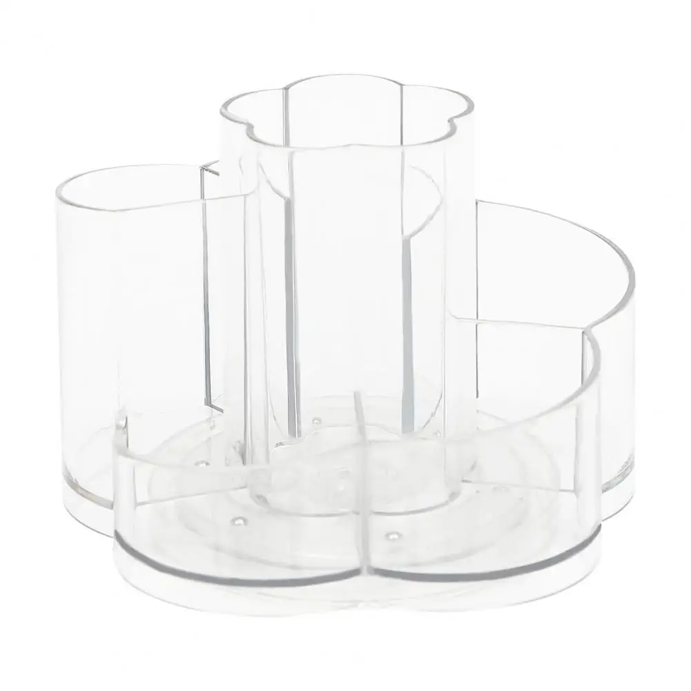 Makeup Artist Essential Organizer Transparent Makeup Organizer with Capacity 360-degree Rotating Design for Brushes for Beauty