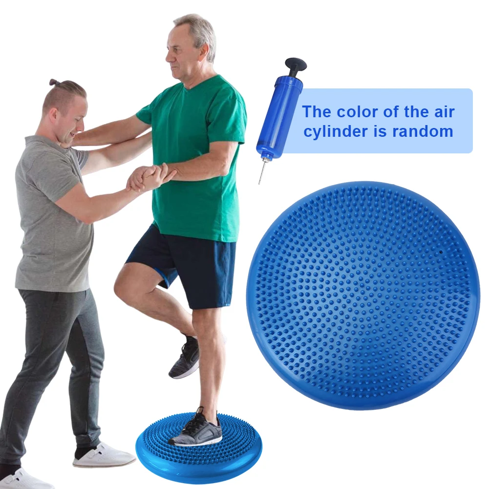 Ballsitzkissen mit Aufblaspumpe, Yoga-Balance-Kissen, weiche Spike-Oberfläche, Wackelkissen für das Krafttraining in der Krafttraining