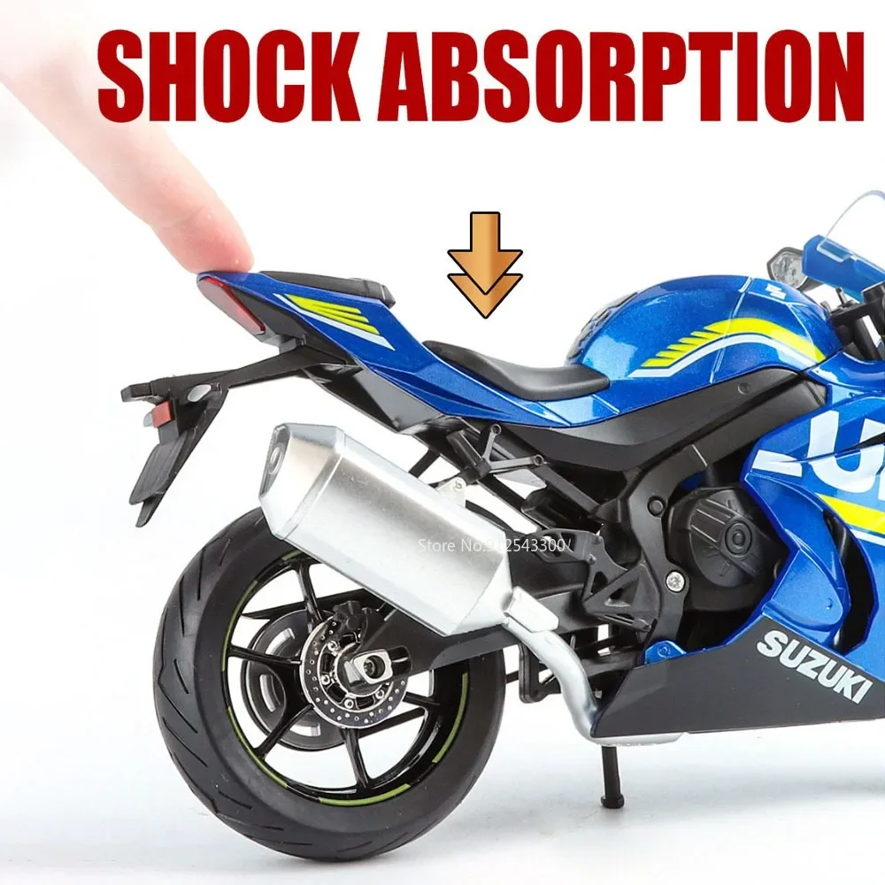 1:9 Scale SUZUKI GSX-1000Rรถจักรยานยนต์รุ่นของเล่นรถDiecastล้อShock Absorptionมอเตอร์รุ่นของเล่นเด็กของขวัญ