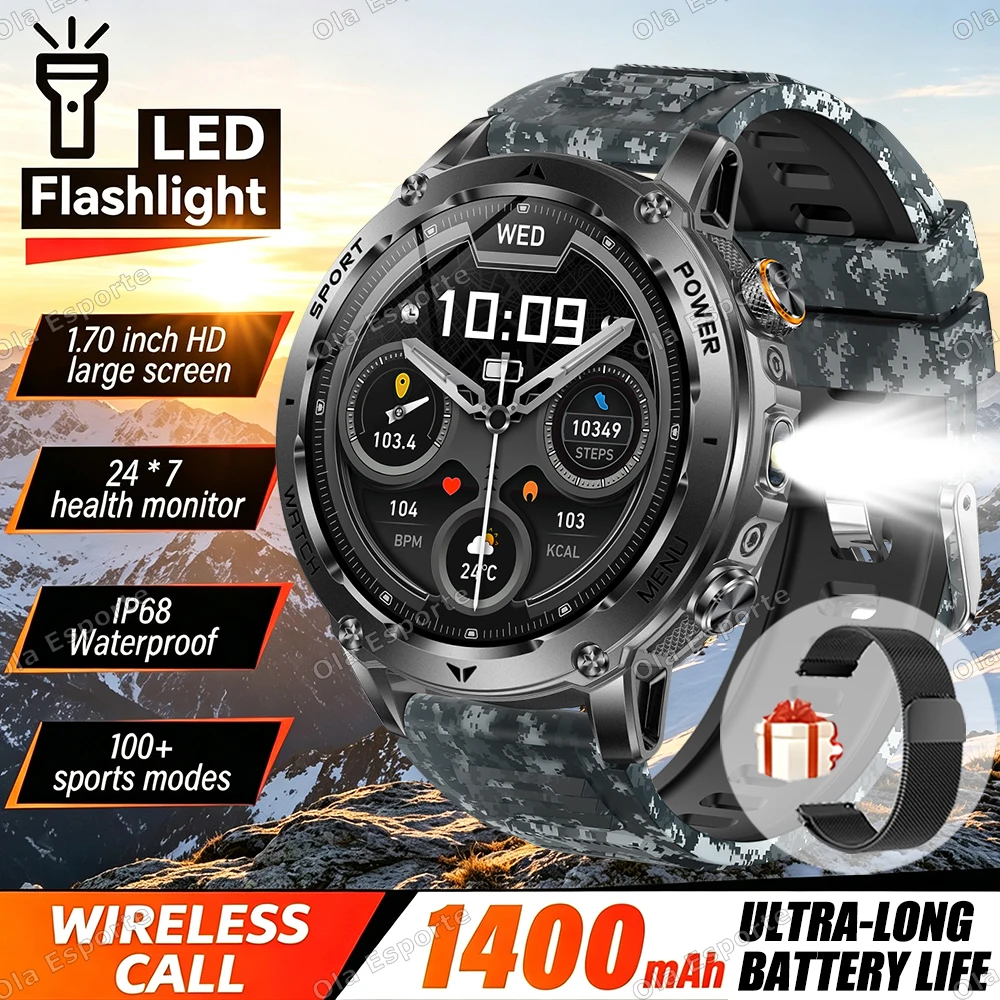 Military Smart Watch with AMOLED Screen & GPS