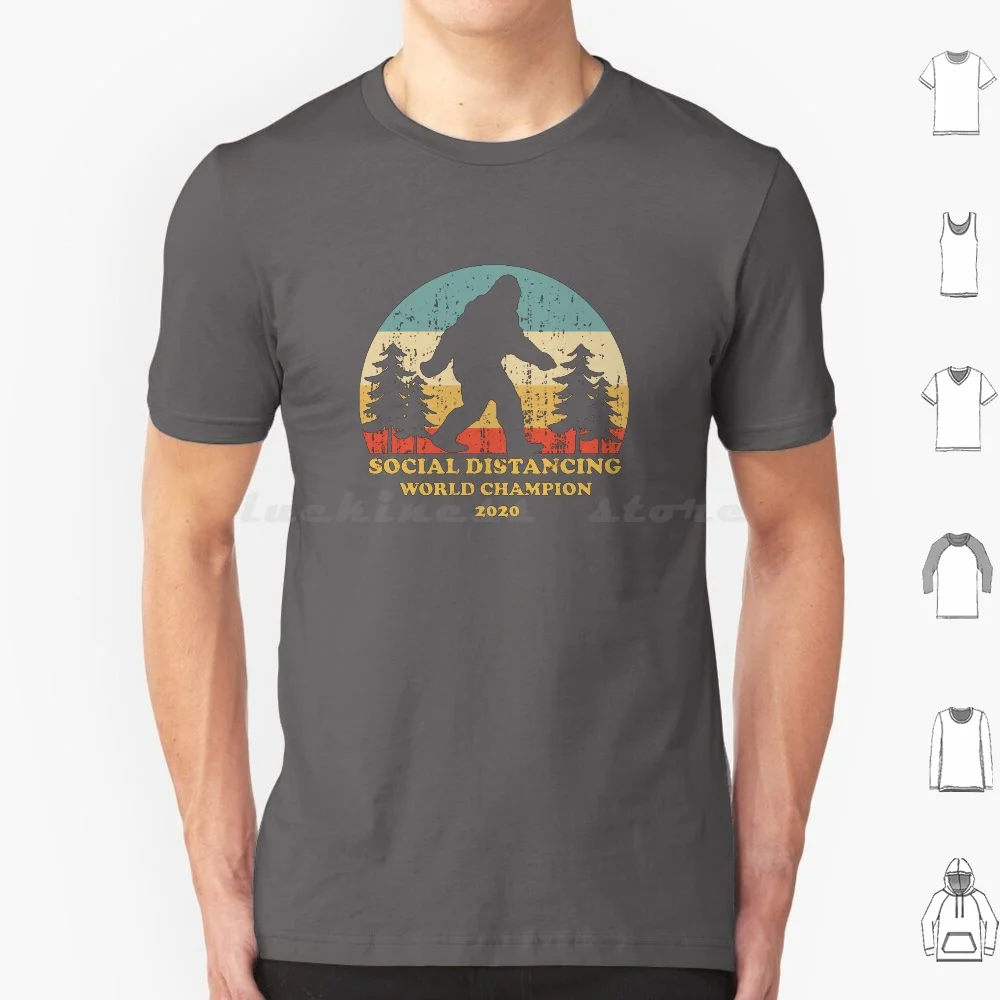 Bigfoot Social Distancing World 2020 T Shirt Big Size 100% Cotton Social Distance Social Distancing Bigfoot Bigfoot Social