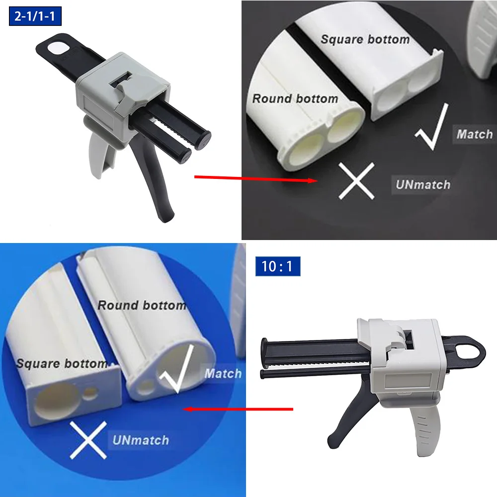 Manual Glue Gun Dispensing Gun AB Epoxy Sealant Glue Gun 1:1 2:1 10:1 Applicator Glue Adhesive Squeeze Mixed Manual Caulking Gun