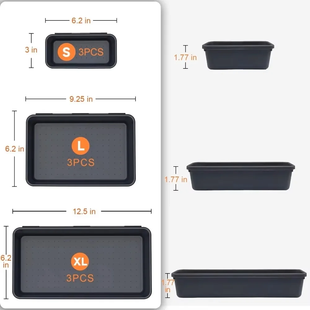 

9 шт., ящик для инструментов, лоток-органайзер, ящик для инструментов, ящик для стола, органайзер, ящик для инструментов, лоток для инструментов, организация хранения для прокатного ящика для инструментов
