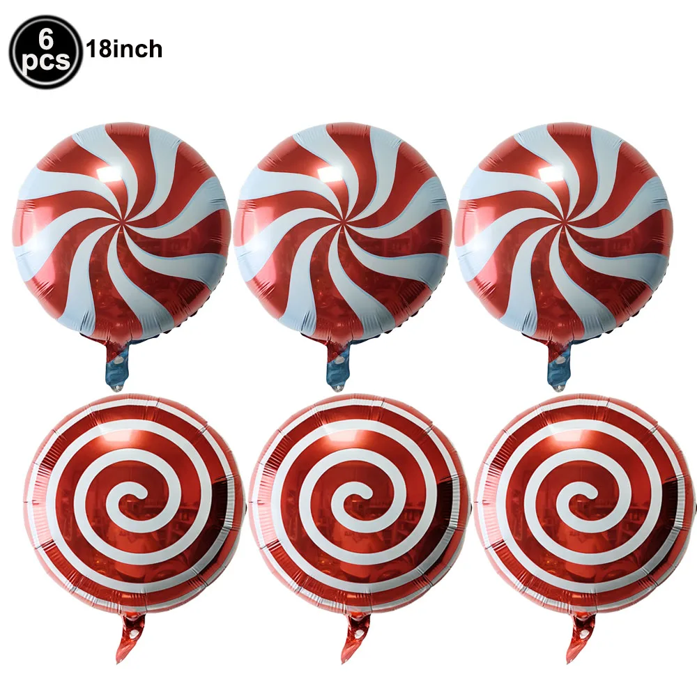 Set de 6 Globos de Aluminio con Forma de Caramelo, Dulce Amor, Piruleta, Corazón, para Decoración de Fiestas de Cumpleaños, Bodas y Baby Shower