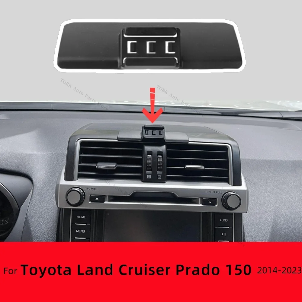 For Toyota Land Cruiser Prado 150 2014-2023 2015 Car Phone Holder Special Fixed Bracket Base Wireless Charging Cars Accessories