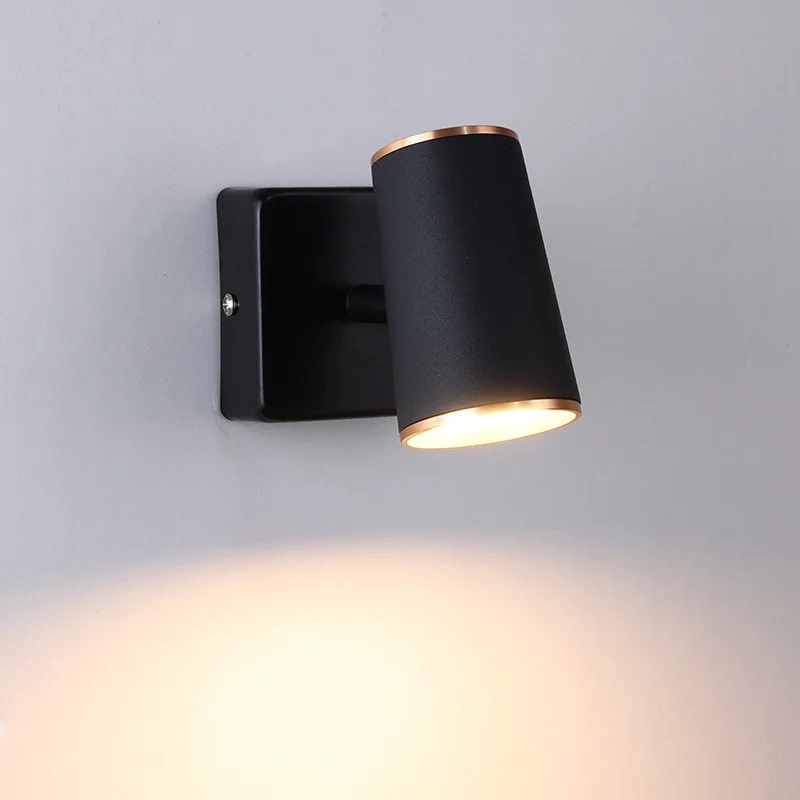 

Nordic Modern LED Wall Lamp GU10 7W Interior 350º Rotation Reading Bedside Sconce Living Room Home Decoration Wall Light Fixture