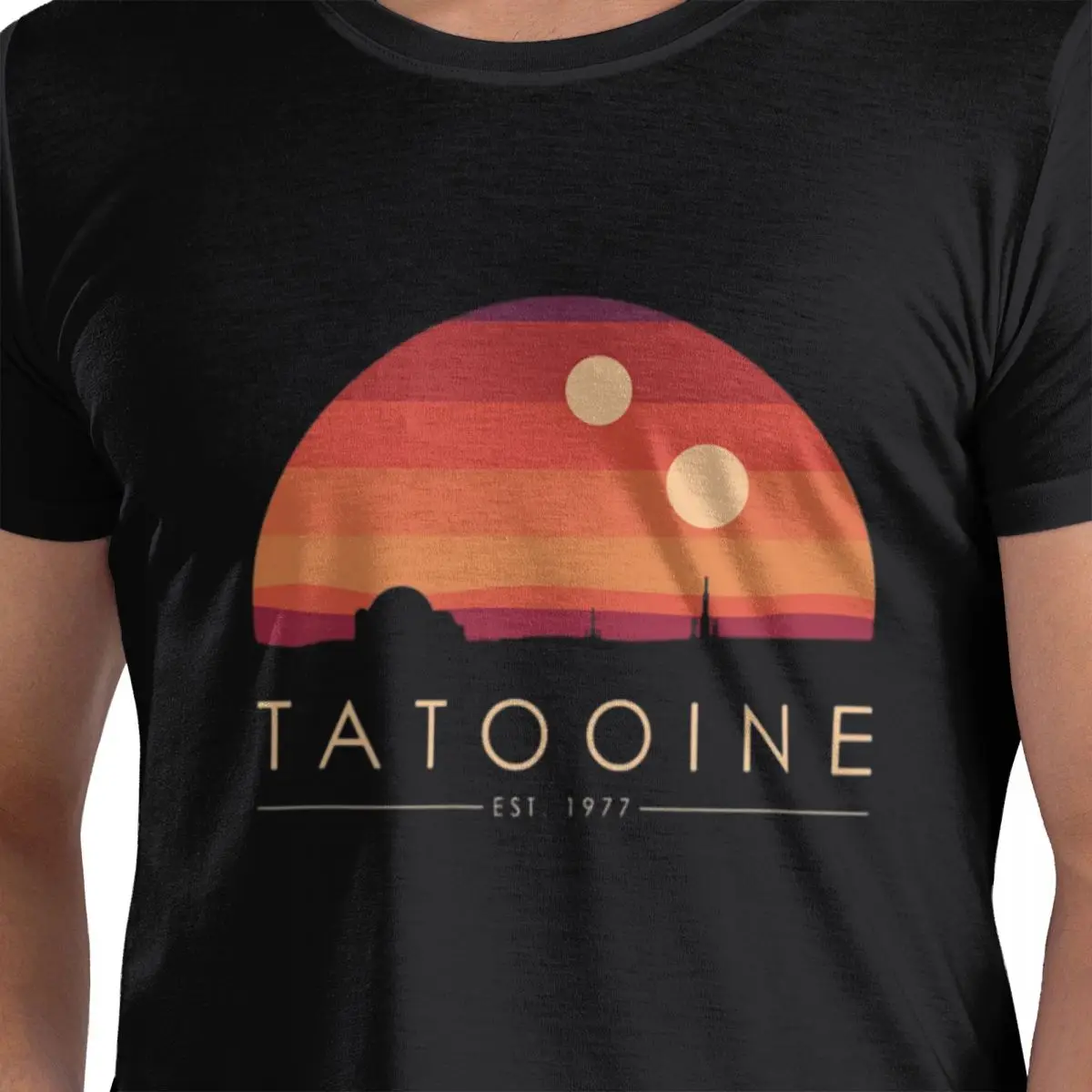 Tatooine Men T-Shirt Classic Plus Size T Shirts Men's Crew Neck Cotton Tees Short Summer Male