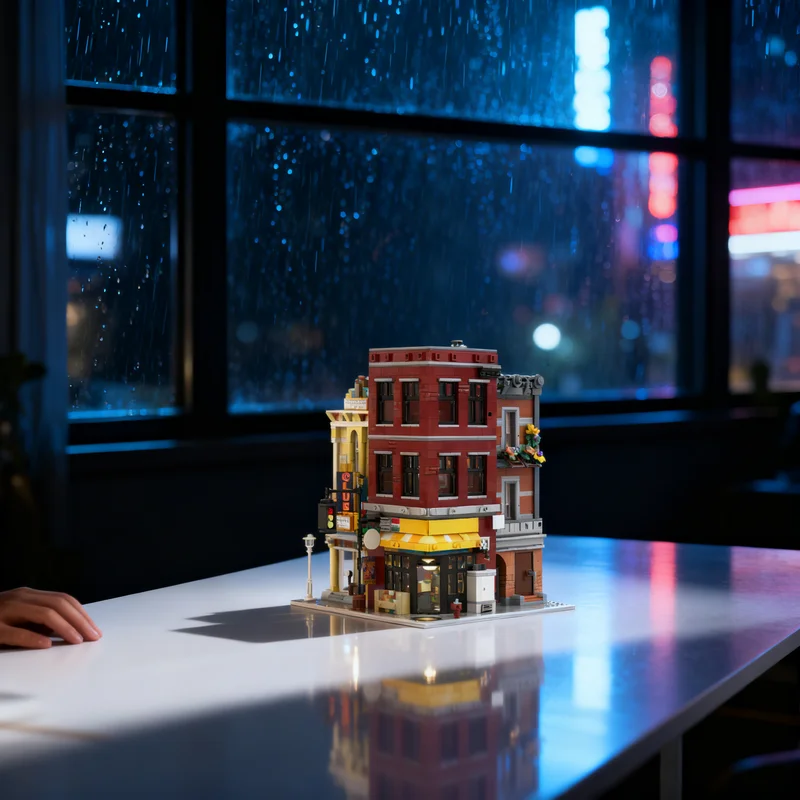 2745 piezas MOC Tienda de Delicatessen y Club, Modelo Modular de Paisaje Urbano, Bloques de Construcción, Regalo Creativo, Decoración DIY, Premium para Adultos